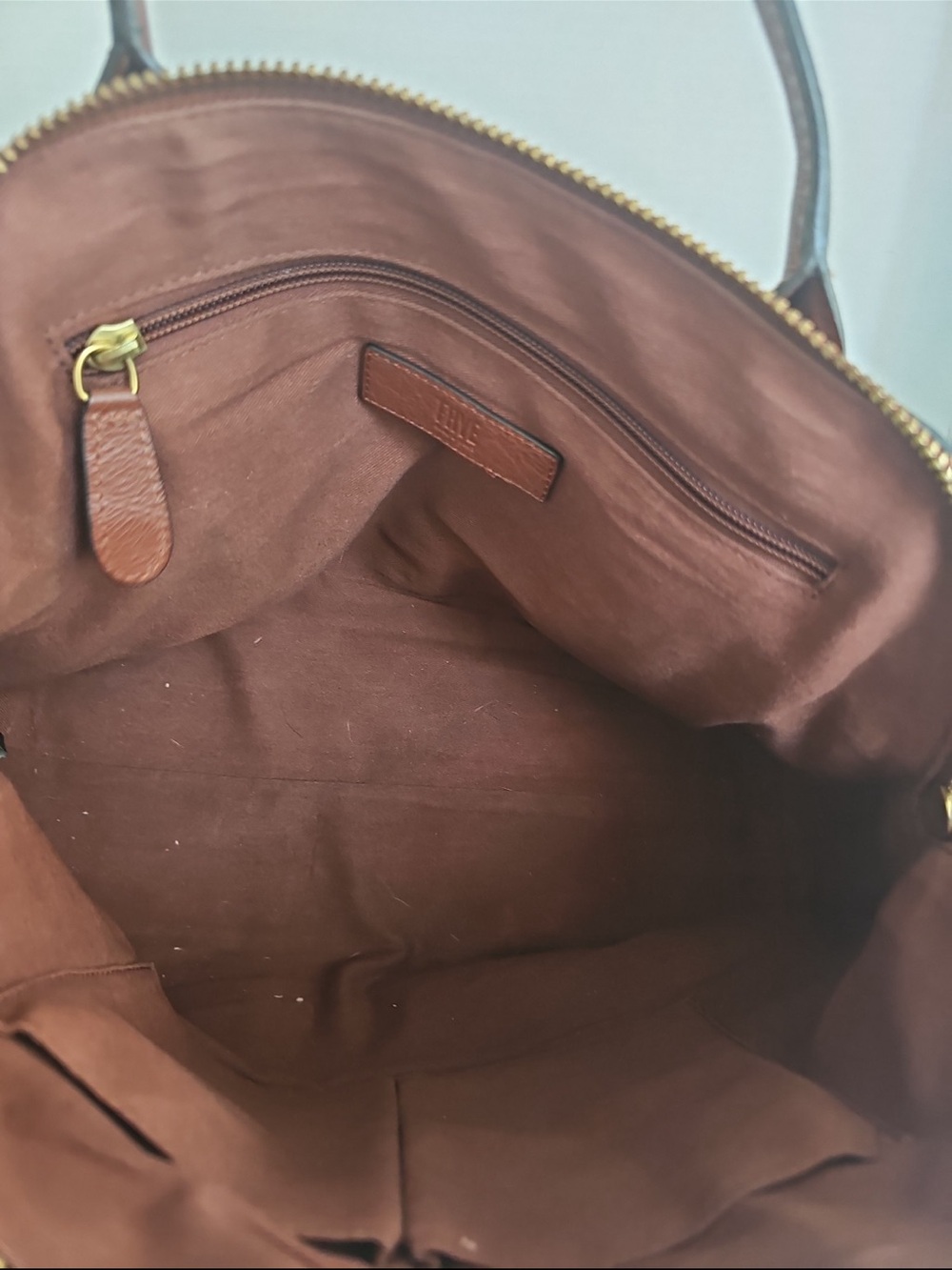 Frye Ring Dome Genuine Leather Satchel W/ Adjustable Crossbody Strap - Picture 7 of 9